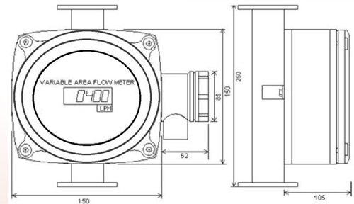 metal tube rotameter diagram